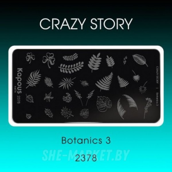 Пластина для стемпинга Crazy story, Botanics 3
