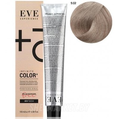 Стойкая крем-краска для волос EVE Experience 9.02 очень светлый блондин жемчужный, 100 мл
