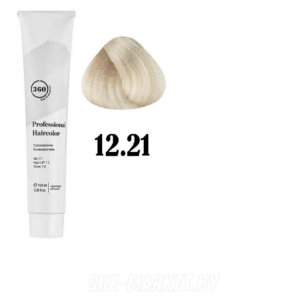 Краска для волос 360 PERMANENT HAIRCOLOR ТОН - 12.21, 100мл
