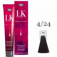 Краска для волос LK OPC Oil Protection Complex 4/24 каштановый пепельно-махагоновый, 100мл