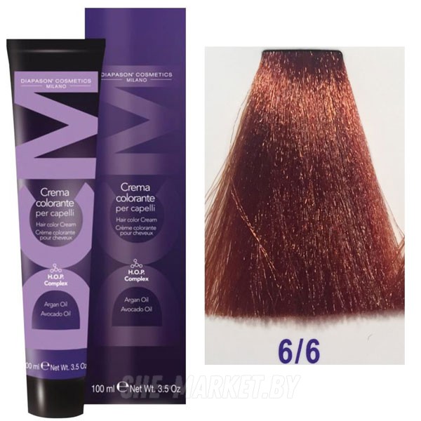 Крем-краска DCM Hair Color Cream HOP Complex 6/6 100мл