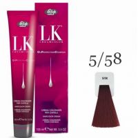 Краска для волос LK OPC Oil Protection Complex 5/58 светло-каштановый красно-фиолетовый, 100мл
