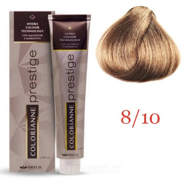 Крем краска для волос Colorianne Prestige ТОН - 8/10 Светлый пепельный блонд, 100мл