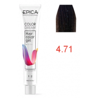 Гель-краска COLORDREAM 4.71 шатен шоколадно-пепельный, 100мл
