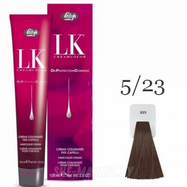 Краска для волос LK OPC Oil Protection Complex 5/23 светло-каштановый пепельно-золотистый, 100мл