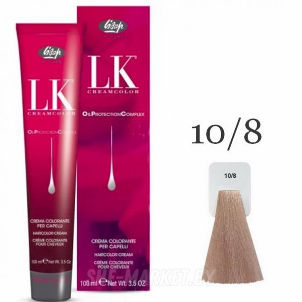 Краска для волос LK OPC Oil Protection Complex 10/8 очень светлый блондин фиолетовый плюс, 100мл