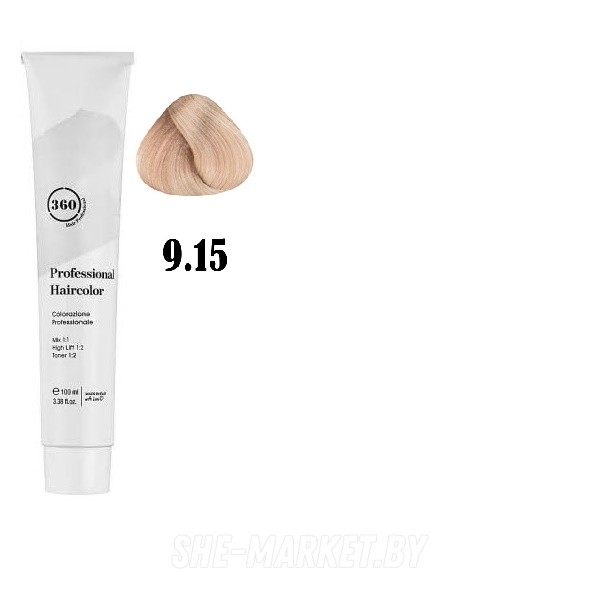 Краска для волос 360 PERMANENT HAIRCOLOR ТОН - 9.15, 100мл