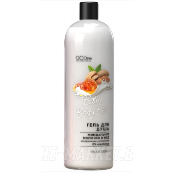 Гель для душа Миндальное молочко и мёд BATHS BODY BEST, 500мл