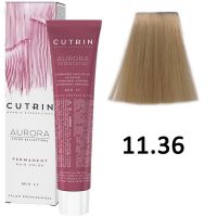 Крем-краска для волос AURORA 11.36 Permanent Hair Color, 60мл