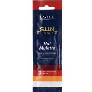 Крем-активатор загара в солярии SUNFLOWER Hot Mulatto с Тингл-эффектом, 3 уровень Углубление загара, 15мл