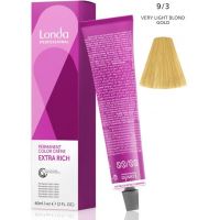 Стойкая крем-краска LondaColor 9/3 очень светлый блонд золотистый 60мл Стойкая крем-краска LondaColor 9/3 очень светлый блонд золотистый 60мл