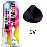 Кремообразный краситель для волос Aquar ly 1V Фиолетовый черный, 100мл