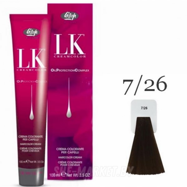 Краска для волос LK OPC Oil Protection Complex 7/26 блондин пепельно-медный, 100мл