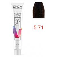 Гель-краска COLORDREAM 5.71 светлый шатен шоколадно-пепельный, 100мл