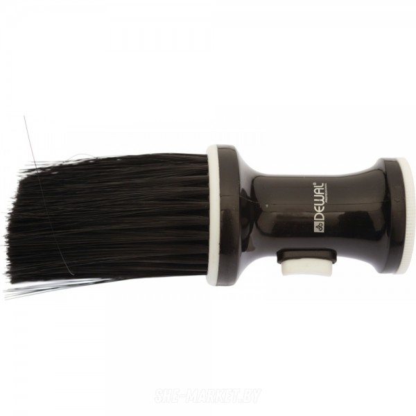 Кисть-сметка DEWAL, настольная, ручка- пластик, с ёмкостью для талька, искусственная щетина, цветная