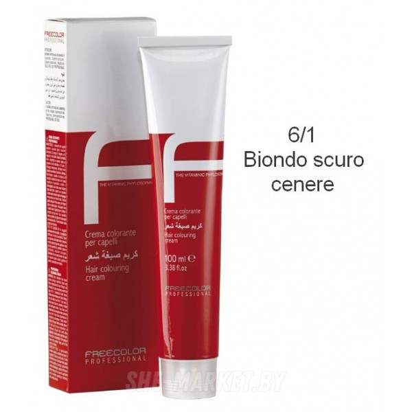 Крем-краска для волос FREECOLOR PROFESSIONAL, тон 6/1 Biondo scuro cenere, 100 мл