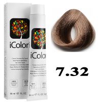 Крем-краска для волос iColori ТОН - 7.32 бежевый блондин, 90мл