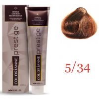 Крем краска для волос Colorianne Prestige ТОН - 5/34 Золотой светлый каштан, 100мл Крем краска для волос Colorianne Prestige ТОН - 5/34 Золотой светлый каштан, 100мл