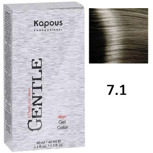 Гель-краска для мужчин без аммония Gentele Man № 7.1 темный блондин пепельный, 80мл