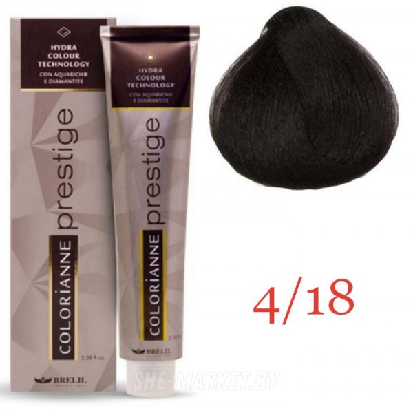 Крем краска для волос Colorianne Prestige ТОН - 4/18 Шатен шокоайс, 100мл