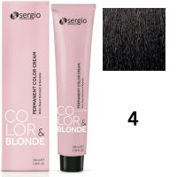Крем-краска для волос Color Blonde ТОН - 4 коричневый, 100мл