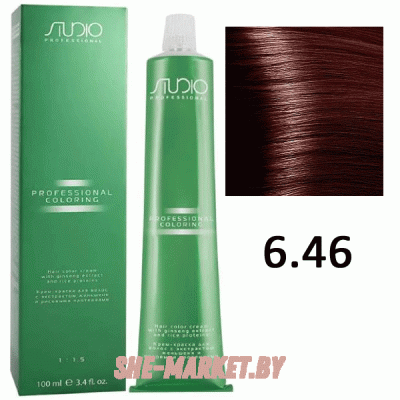 Крем-краска для волос Studio Professional Coloring 6.46 темный медно-красный блонд , 100мл