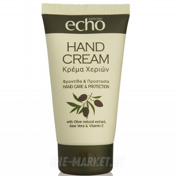 Увлажняющий крем для рук с экстрактом оливы, алоэ вера и витамином Е ECHO, 75мл