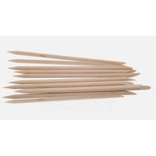 Палочки для маникюра деревянные, 15 см (10 шт/упак)