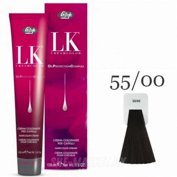 Краска для волос LK OPC Oil Protection Complex 55/00 светло-каштановый глубокий, 100мл