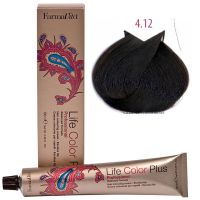 Крем-краска для волос LIFE COLOR PLUS 4,12/4MF тёмный ирисовый коричневый 100мл