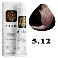 Крем-краска для волос iColori ТОН - 5.12 Морозный светло-кашатновый, 90мл