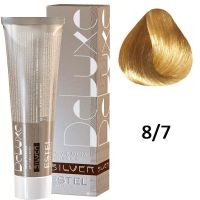 Крем-краска для седых волос SILVER DE LUXE 8/7 светло-русый коричневый 60мл