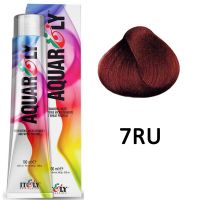 Кремообразный краситель для волос Aquar ly 7RU Рубиново-красный средне-русый, 100мл