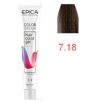 Гель-краска COLORDREAM 7.18 русый пепельно-жемчужный, 100мл