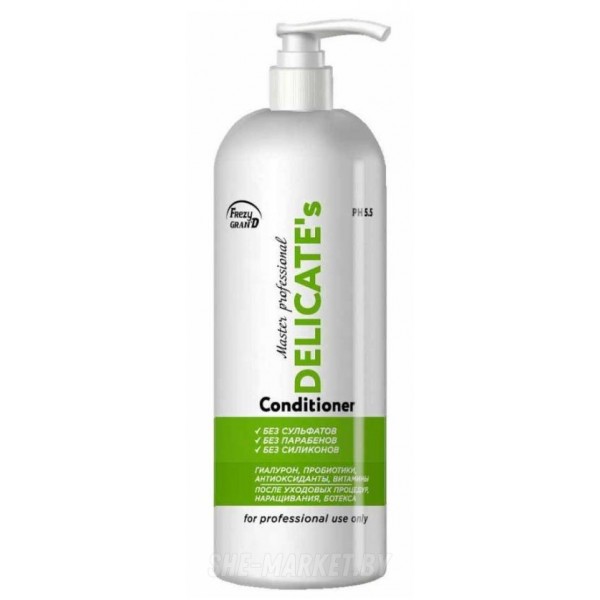 Бессульфатный кондиционер для глубокого увлажнения волос DELICATE's PH 5.5, 1 л