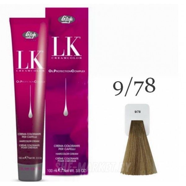 Краска для волос LK OPC Oil Protection Complex 9/78 очень светлый блондин мокко, 100мл