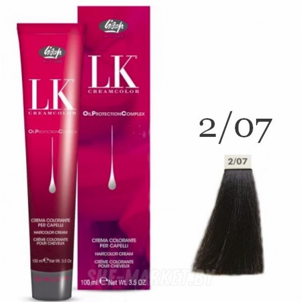 Краска для волос LK OPC Oil Protection Complex 2/07 брюнет натуральный бежевый, 100мл