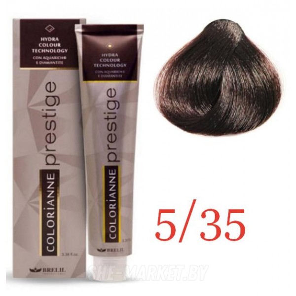 Крем краска для волос Colorianne Prestige ТОН - 5/35 Светлый коричневый шатен, 100мл