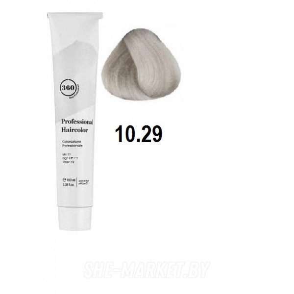 Краска для волос 360 PERMANENT HAIRCOLOR ТОН - 10.29, 100мл