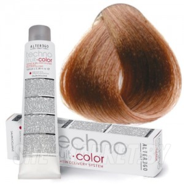 Краска для волос перманентная Techno Fruit Color 7/43 медно-золотистый блондин, 100мл