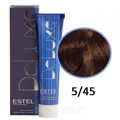 Краска-уход для волос Deluxe 5/45 светлый шатен медно-красный 60мл