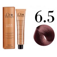 Безаммиачная крем-краска для волос ORO Therapy Color Keratin 6.5, темно-русый красный, 100мл