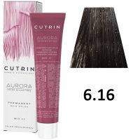 Крем-краска для волос AURORA 6.16 Permanent Hair Color, 60мл