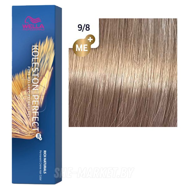 Стойкая крем-краска Koleston Perfect ME+ 9/8 Very light pearl blonde Насыщенные натуральные 60мл
