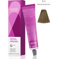Стойкая крем-краска LondaColor 7/1 блонд пепельный 60мл Стойкая крем-краска LondaColor 7/1 блонд пепельный 60мл