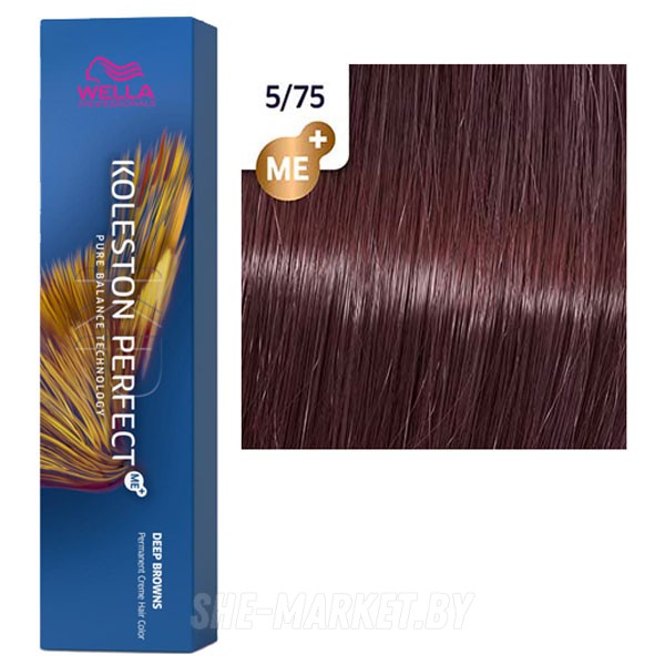 Стойкая крем-краска Koleston Perfect ME+ 5/75 Dark rosewood Глубокие коричневые 60мл