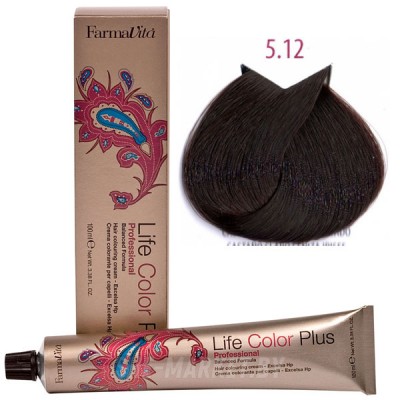 Крем-краска для волос LIFE COLOR PLUS 5,12/5MBF светлый ирисовый коричневый 100мл