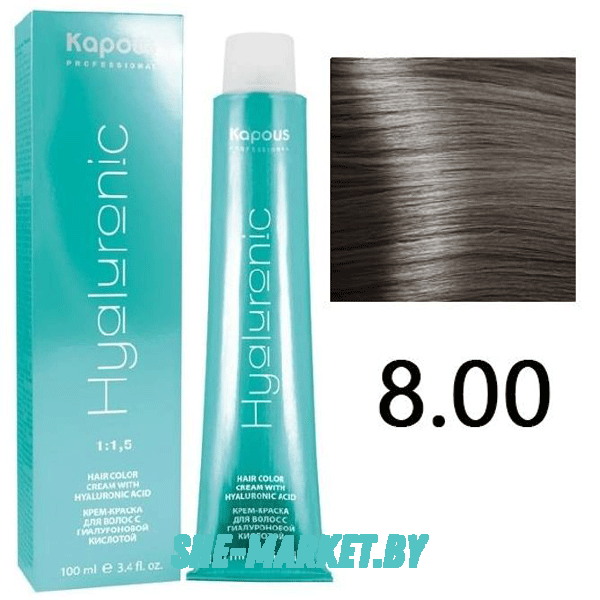 Крем-краска для волос Hyaluronic acid  8.00 Светлый блондин интенсивный, 100 мл