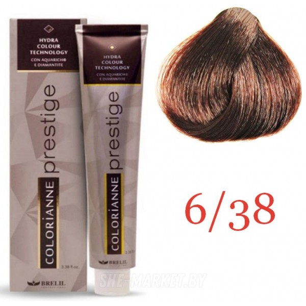 Крем краска для волос Colorianne Prestige ТОН - 6/38 Темный шоколадный блонд, 100мл