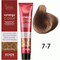 Безаммиачная краска для волос SELIAR SYNERGY COLOR 7.7 BLONDE BROWN Белокурый коричневый